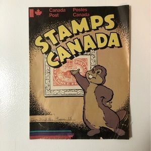 VTG 70s Stamps Canada Post Magazine Kid Publication Beaver Phil Ately Philately